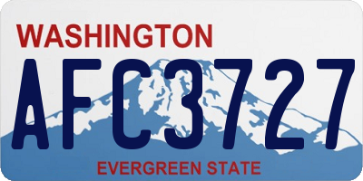 WA license plate AFC3727
