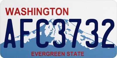 WA license plate AFC3732