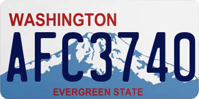 WA license plate AFC3740