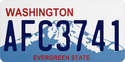 WA license plate AFC3741