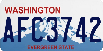 WA license plate AFC3742