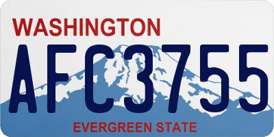 WA license plate AFC3755