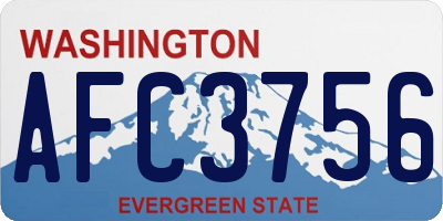 WA license plate AFC3756