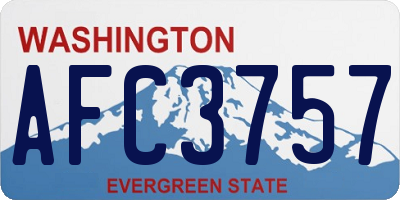 WA license plate AFC3757