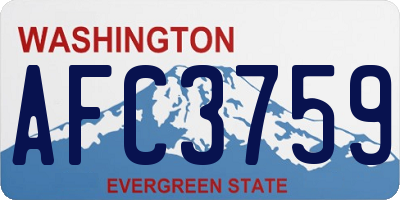 WA license plate AFC3759