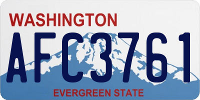 WA license plate AFC3761