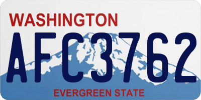 WA license plate AFC3762