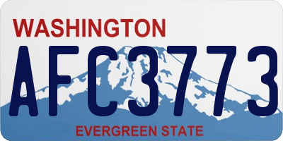 WA license plate AFC3773