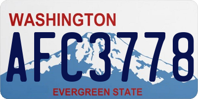 WA license plate AFC3778