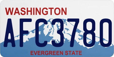 WA license plate AFC3780