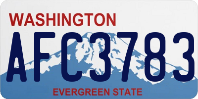 WA license plate AFC3783