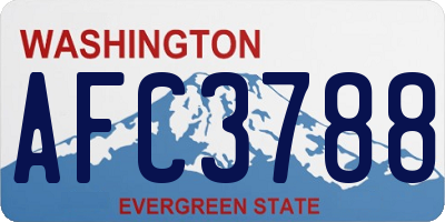 WA license plate AFC3788