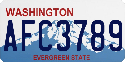 WA license plate AFC3789