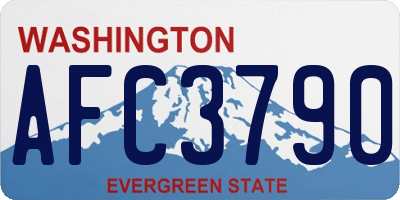 WA license plate AFC3790