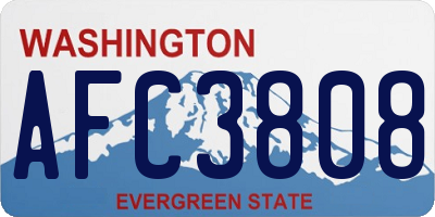 WA license plate AFC3808