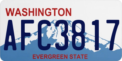WA license plate AFC3817