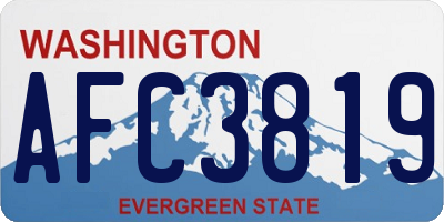 WA license plate AFC3819