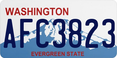 WA license plate AFC3823