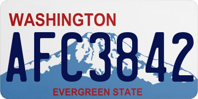 WA license plate AFC3842