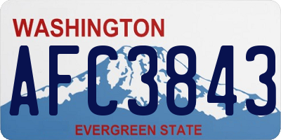 WA license plate AFC3843