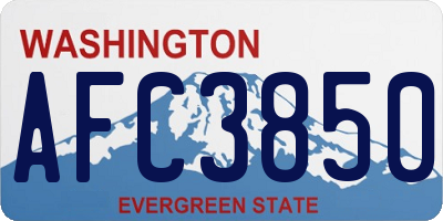 WA license plate AFC3850