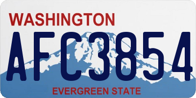 WA license plate AFC3854