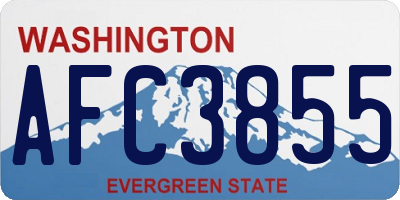 WA license plate AFC3855