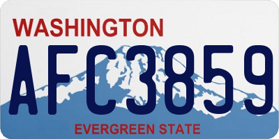 WA license plate AFC3859