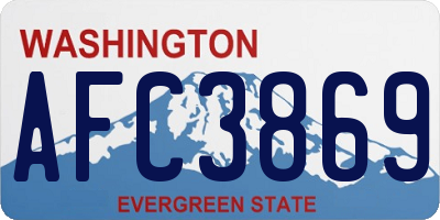WA license plate AFC3869