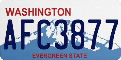 WA license plate AFC3877