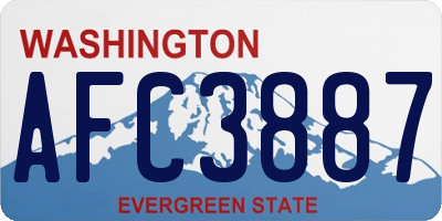 WA license plate AFC3887