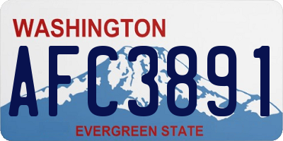 WA license plate AFC3891