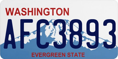 WA license plate AFC3893