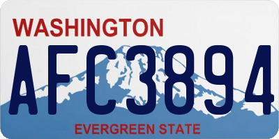 WA license plate AFC3894