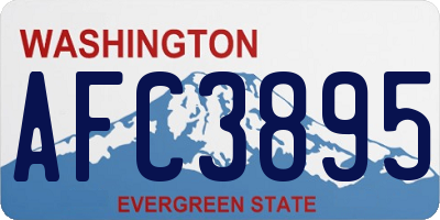 WA license plate AFC3895
