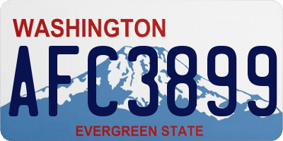 WA license plate AFC3899