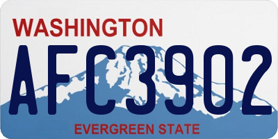 WA license plate AFC3902