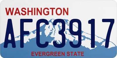WA license plate AFC3917