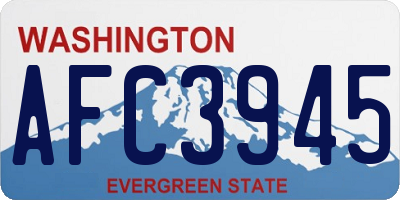 WA license plate AFC3945