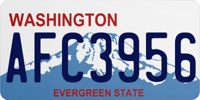 WA license plate AFC3956