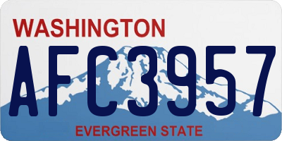 WA license plate AFC3957