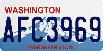 WA license plate AFC3969