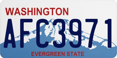 WA license plate AFC3971