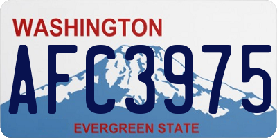 WA license plate AFC3975