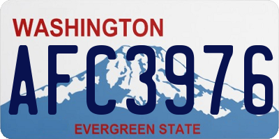 WA license plate AFC3976