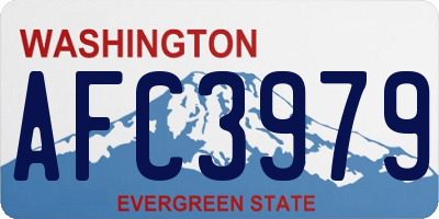 WA license plate AFC3979