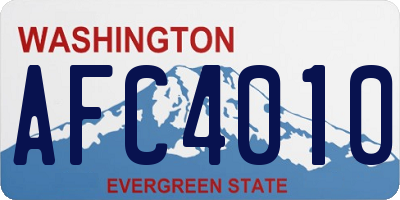 WA license plate AFC4010