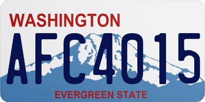 WA license plate AFC4015