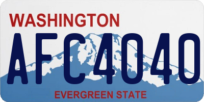 WA license plate AFC4040