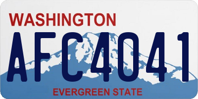 WA license plate AFC4041